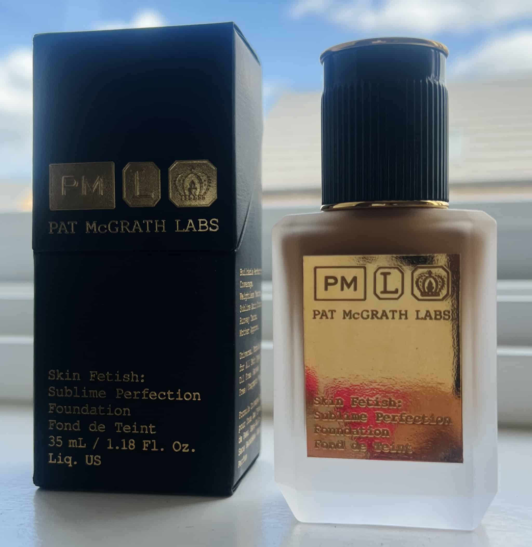 Pat McGrath Skin Fetish Foundation bottle next to the box